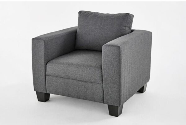VICTORIA CHARCOAL GREY SOFA SET - Image 3