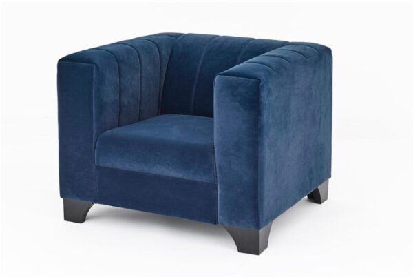 VICTORIA NAVY VELVET SOFA SET - Image 4