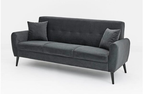 CHIC GREY GREY VELVET SOFA SET - Image 4