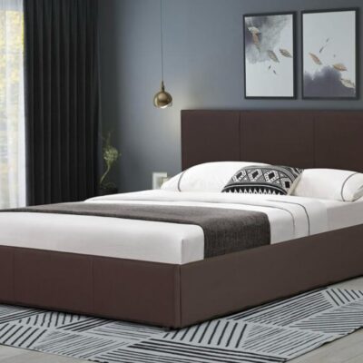 CHESTER OTTOMAN BROWN PVC BED FRAME