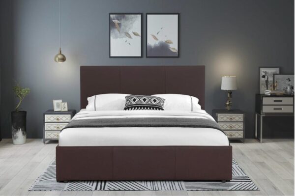 CHESTER OTTOMAN BROWN PVC BED FRAME - Image 3