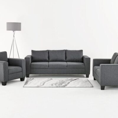 VICTORIA CHARCOAL GREY SOFA SET