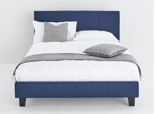 CHESTER NAVY FABRIC BED FRAME - Image 2