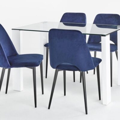 SAVONA TABLE WITH CHELSEA NAVY CHAIRS