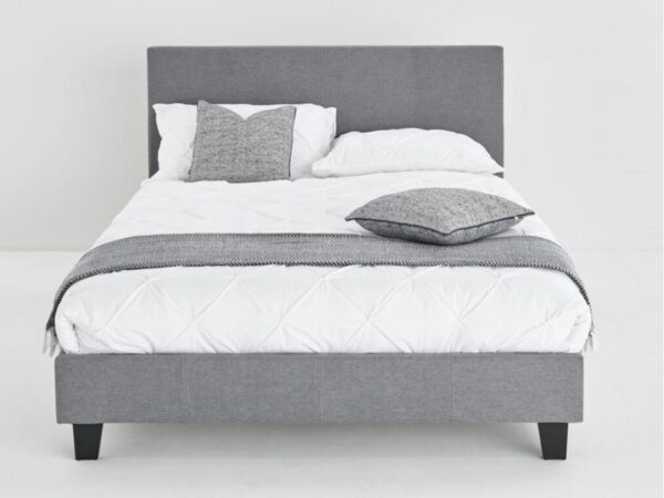 CHESTER GREY FABRIC BED FRAME
