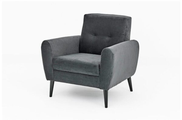 CHIC GREY GREY VELVET SOFA SET - Image 5