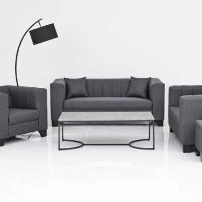 GRACE GREY FABRIC SOFA SET