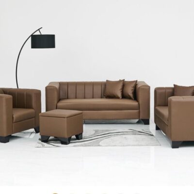 GRACE BROWN PVC SOFA SET