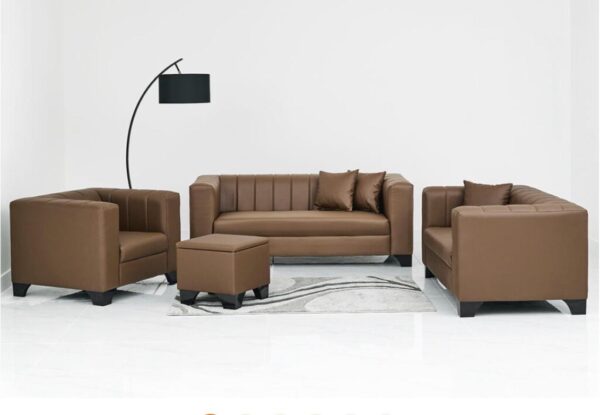 GRACE BROWN PVC SOFA SET